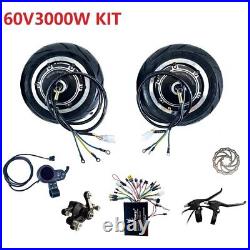 10 inch Double Drive Motor Kit 60V 3000W Electric Bicycle Hub Motor Conversion