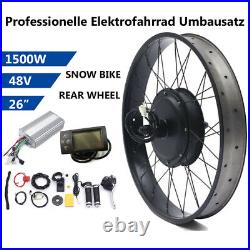 1500W 26 Electric Bicycle Motor Conversion Kit E-bike Rear Wheel Hub Snow Bike