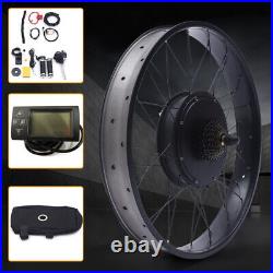 1500W 26 LCD Electric Bicycle Conversion Kit Snow E-bike Rear Wheel Hub Motor