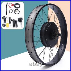 1500W 26 LCD Electric Bicycle Conversion Kit Snow E-bike Rear Wheel Hub Motor