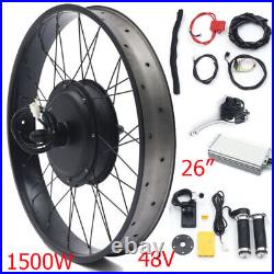 1500W 26 LCD Electric Bicycle Conversion Kit Snow E-bike Rear Wheel Hub Motor 1500W 26 LCD Electric Bicycle Conversion Kit Snow E-bike Rear Wheel Hub Motor