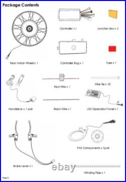 1500W 26 LCD Electric Bicycle Conversion Kit Snow E-bike Rear Wheel Hub Motor