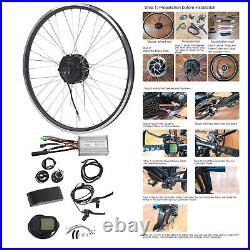 24V 250W Front Hub Drive LCD5 26in Electric Bike Conversion Kit Meter
