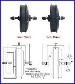 26 48V Electric Bike Conversion Kit Front Rear Bicycle Hub Motor Controller Kit