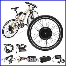 26 Inch Electric Bike Kit 48V 1000W Hub Motor Wheel E-Bike Conversion Set