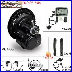 36/48V 250With350With500W Electric Bike Mid-drive Motor Conversion Kit VLCD5 Display