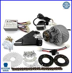450W Electric Bike Left Drive Conversion Kit 36V Thumb Throttle V Brake Rear