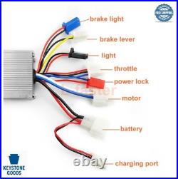 450W Electric Bike Left Drive Conversion Kit 36V Thumb Throttle V Brake Rear