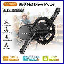 48V75OW Bafang BBS02B VD618 Mid Drive Motor Bicycle DIY Ebike Conversion Kit UK