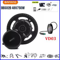 48V75OW Mid Drive Motor Kit BAFANG BBS02B 68-100MM Electric Bike Conversion Kits