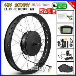 48V 1000W Electric Bike Bicycle Hub Motor Conversion Kit 20/26'' Wheel Display
