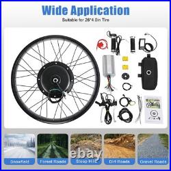 48V 1500W 26 Electric Bicycle Conversion Kit Fat Tire For E-Bike Snow Bike