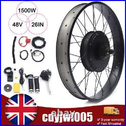 48V 1500W 26 Electric Bicycle Conversion Kit Fat Tire For E-Bike Snow Bike NEW