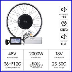48V 2OOOWW 26''/27.5 Ebike Conversion Kit Electric Bicycle Rear Wheel Hub Motor 48V 2OOOWW 26''/27.5 Ebike Conversion Kit Electric Bicycle Rear Wheel Hub Motor