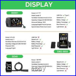48V 75O Tongsheng Mid Drive Motor Kit TSDZ8 Torque Sensor E-Bike Conversion Kits