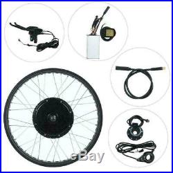 48/72V Electric Bicycle Conversion Kit Hub Motor 20/26'' Wheel Cycling DIY Refit