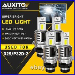 4x 100W D2S D2R LED Headlight Bulbs 50000LM White HID Xenon Lamp Conversion Kit