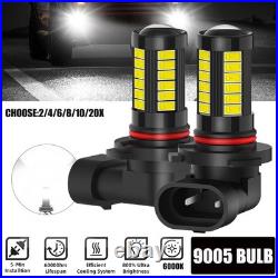 9005 HB3 LED Fog Driving Light Bulbs Conversion Kit Super Bright DRL 6000K White