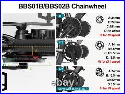 BAFANG 36V350W CAN+VD03 EBicycle Conversion Kits BBS01B DIY Mid Drive Motor
