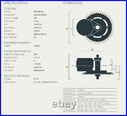 BAFANG 48V 750W Mid Drive Motor 68mm BB Ebike Conversion Kits 500C LCD Display