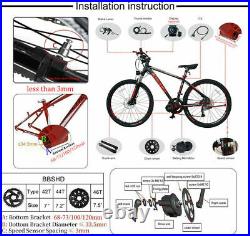 BAFANG 52V 1000W Mid Drive Motor Conversion Kits Electirc Bike Bicycle DIY Parts