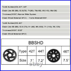 BAFANG BBSHD 52V1000W Middle Drive Motor Conversion Kit for Electric Bike 68mm