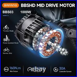 BAFANG BBSHD BBS03 52V 1000 Mid Drive Motor Conversion Kit Ebike BB68/100/120MM