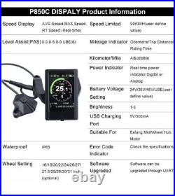 Bafang Mid Drive BBS02B 48v 750w Mid drive ebike kit + P860 display Gear Sensor