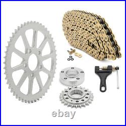 Chain Drive Conversion Kit Front Rear Sprocket for Harley Dyna Wide Glide FXDWG