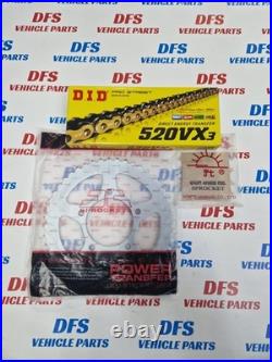 DID X-Ring Gold Chain & Sprocket Kit for Honda CM250 CD Belt Drive Conversion 25
