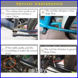 DIY Electric Bike Conversion Kit Brushless Friction Drive Motor Bicycle Booster