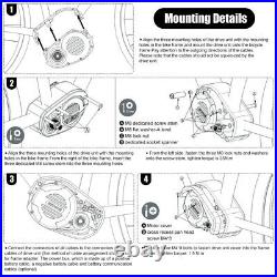 Ebike Conversion Kit BAFANG M620 MM510 52V 1000W Mid Drive Motor Electric Engine