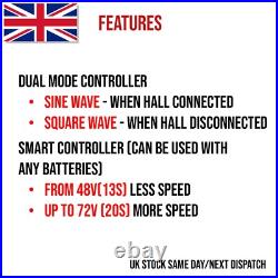 Ebike MTX39 Kit 72v 80a Controller Rear Wheel Drive Enduro Stealth Bomber Uk