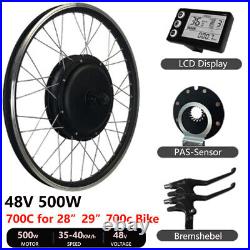 Ebike conversion kit 48V 5OOW 700C front wheel Electric Bike Hub Motor Withbattery