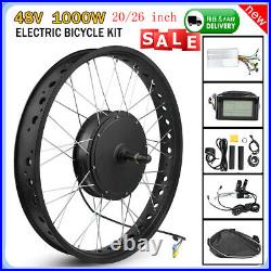 Electric Bike 48V 1000W Hub Motor Conversion Kit 20/26inch Wheel Spare Parts