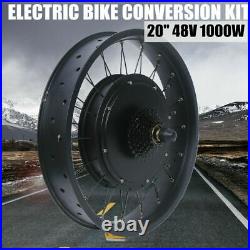 Electric Bike 48V 1000W Hub Motor Conversion Kit 20x4in Rear Drive Flywheel