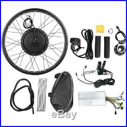 Electric Bike 48V 1000W Hub Motor Conversion Kit Rear Drive Wheel 26x4in withMeter