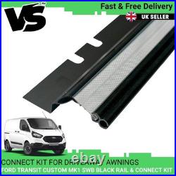 For Ford Custom Mk1 Awning Rail & Drive Away Connect Kit Swb/black