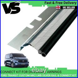 For Ford Custom Mk2 Awning Rail & Drive Away Connect Kit Lwb/silver
