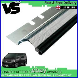 For Vw T5 T6 2003-2024 Awning Rail & Drive Away Connect Kit Lwb/silver