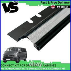 For Vw T5 T6 2003-2024 Awning Rail & Drive Away Connect Kit Swb/black