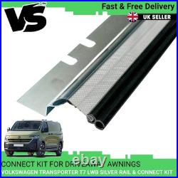 For Vw T7 Transporter Awning Rail & Drive Away Connect Kit Lwb Silver