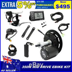 Geared Torque Sensor Mid-Drive Kit eBike LCD Display 36V 350W Conversion Kit