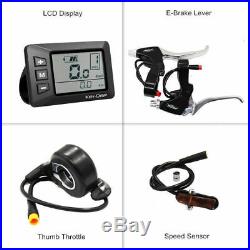 Geared Torque Sensor Mid-Drive Kit eBike LCD Display 36V 350W Conversion Kit