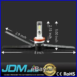 JDM ASTAR 2Pcs H11 H8 8000LM CSP LED Fog Lamp Kit Light Bulbs 6500K Xenon White