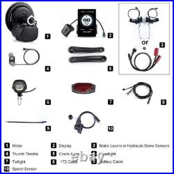 Tongsheng TSDZ2B Mid Drive Motor Conversion Kit 36V 48V 250W 350W 500W