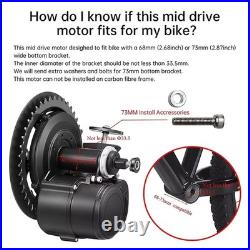 Tongsheng TSDZ2B Mid Drive Motor Conversion Kit 36V 48V 250W 350W 500W