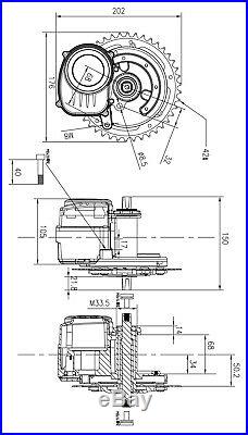 UK stock Tongsheng TSDZ2 36V 500W Mid Drive Motor Conversion Kit VLCD6 Throttle