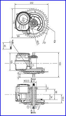 UK stock Tongsheng TSDZ2 48V 500W Mid Drive Motor Conversion Kit P850C Throttle